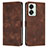 Leather Case Stands Flip Cover Holder Y04X for OnePlus Nord 2T 5G Brown