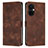 Leather Case Stands Flip Cover Holder Y04X for OnePlus Nord CE 3 5G Brown