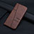 Leather Case Stands Flip Cover Holder Y04X for Oppo Reno10 Pro+ Plus 5G Brown