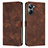 Leather Case Stands Flip Cover Holder Y04X for Realme 10 Pro 5G Brown