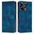 Leather Case Stands Flip Cover Holder Y04X for Realme C53 India Blue