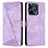 Leather Case Stands Flip Cover Holder Y04X for Realme Narzo N53 Purple