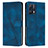 Leather Case Stands Flip Cover Holder Y04X for Realme V25 5G Blue