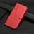 Leather Case Stands Flip Cover Holder Y04X for Samsung Galaxy M02s Red