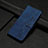 Leather Case Stands Flip Cover Holder Y04X for Xiaomi Poco C55 Blue