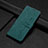 Leather Case Stands Flip Cover Holder Y04X for Xiaomi Poco C55 Green