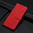 Leather Case Stands Flip Cover Holder Y04X for Xiaomi Poco C55 Red