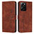 Leather Case Stands Flip Cover Holder Y04X for Xiaomi Poco X5 Pro 5G Brown