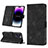 Leather Case Stands Flip Cover Holder Y05B for Apple iPhone 15 Pro