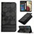 Leather Case Stands Flip Cover Holder Y05B for Samsung Galaxy A12 5G