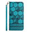 Leather Case Stands Flip Cover Holder Y05B for Samsung Galaxy A13 4G Cyan