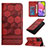 Leather Case Stands Flip Cover Holder Y05B for Samsung Galaxy M02s