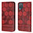 Leather Case Stands Flip Cover Holder Y05B for Samsung Galaxy M12 Red