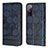 Leather Case Stands Flip Cover Holder Y05B for Samsung Galaxy S20 FE 4G Blue