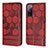 Leather Case Stands Flip Cover Holder Y05B for Samsung Galaxy S20 FE 4G Red