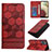 Leather Case Stands Flip Cover Holder Y06B for Samsung Galaxy M12