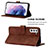 Leather Case Stands Flip Cover Holder Y07B for Samsung Galaxy S22 Plus 5G