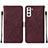 Leather Case Stands Flip Cover Holder Y07B for Samsung Galaxy S22 Plus 5G