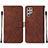 Leather Case Stands Flip Cover Holder Y07B for Samsung Galaxy S23 Ultra 5G