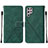 Leather Case Stands Flip Cover Holder Y07B for Samsung Galaxy S23 Ultra 5G Green