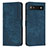 Leather Case Stands Flip Cover Holder Y07X for Google Pixel 6a 5G Blue