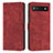 Leather Case Stands Flip Cover Holder Y07X for Google Pixel 7a 5G Red