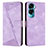 Leather Case Stands Flip Cover Holder Y07X for Huawei Honor 90 Lite 5G Purple