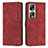 Leather Case Stands Flip Cover Holder Y07X for Huawei Honor 90 Pro 5G Red