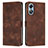 Leather Case Stands Flip Cover Holder Y07X for Huawei Honor X5 Plus Brown