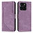 Leather Case Stands Flip Cover Holder Y07X for Huawei Honor X6a Purple