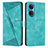 Leather Case Stands Flip Cover Holder Y07X for Huawei Honor X7 Green