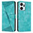 Leather Case Stands Flip Cover Holder Y07X for Huawei Honor X7a Green