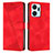 Leather Case Stands Flip Cover Holder Y07X for Huawei Honor X7a Red