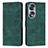 Leather Case Stands Flip Cover Holder Y07X for Huawei Honor X7b Green