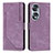 Leather Case Stands Flip Cover Holder Y07X for Huawei Honor X7b Purple