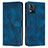 Leather Case Stands Flip Cover Holder Y07X for Motorola Moto E13 Blue