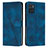 Leather Case Stands Flip Cover Holder Y07X for Motorola Moto E22i Blue