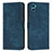 Leather Case Stands Flip Cover Holder Y07X for Motorola Moto E22S Blue