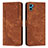 Leather Case Stands Flip Cover Holder Y07X for Motorola Moto E32 India