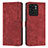 Leather Case Stands Flip Cover Holder Y07X for Motorola Moto Edge (2023) 5G Red