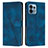 Leather Case Stands Flip Cover Holder Y07X for Motorola Moto Edge Plus (2023) 5G Blue