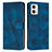 Leather Case Stands Flip Cover Holder Y07X for Motorola Moto G 5G (2023) Blue