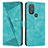 Leather Case Stands Flip Cover Holder Y07X for Motorola Moto G Play (2023) Green