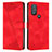 Leather Case Stands Flip Cover Holder Y07X for Motorola Moto G Play (2023) Red