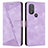 Leather Case Stands Flip Cover Holder Y07X for Motorola Moto G Power (2022) Purple
