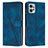 Leather Case Stands Flip Cover Holder Y07X for Motorola Moto G Power 5G (2023) Blue