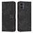 Leather Case Stands Flip Cover Holder Y07X for Motorola Moto G14 Black