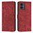 Leather Case Stands Flip Cover Holder Y07X for Motorola Moto G14 Red