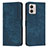 Leather Case Stands Flip Cover Holder Y07X for Motorola Moto G53 5G Blue