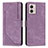 Leather Case Stands Flip Cover Holder Y07X for Motorola Moto G53 5G Purple